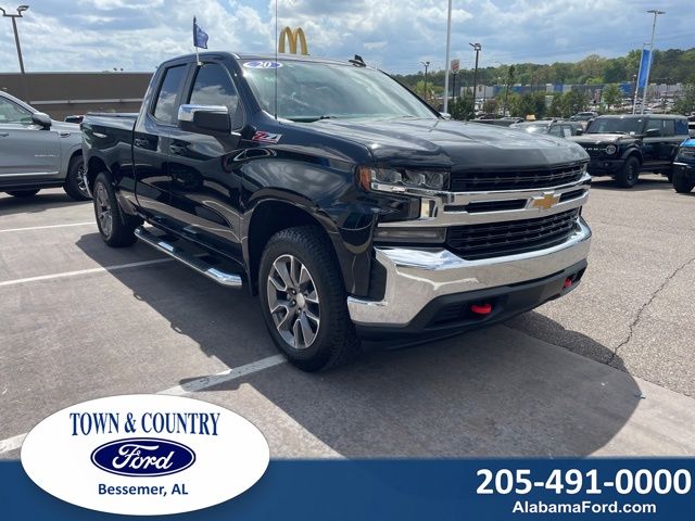 Black 2020 Chevrolet Silverado 1500 LT Double Cab 4WD Pickup Truck Four-Wheel Drive 8-Speed Automatic