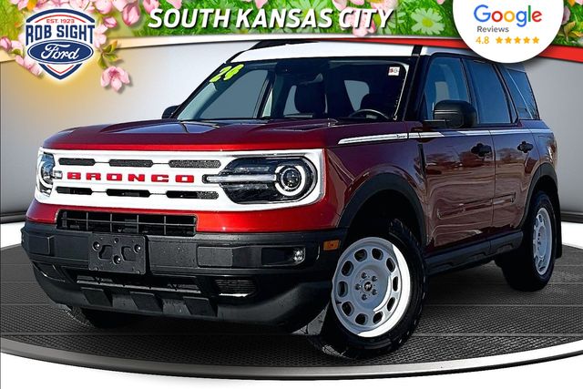 Hot Pepper Red Metallic Tinted Clearcoat 2024 Ford Bronco Sport Heritage AWD SUV / Crossover All-Wheel Drive 8-Speed Automatic