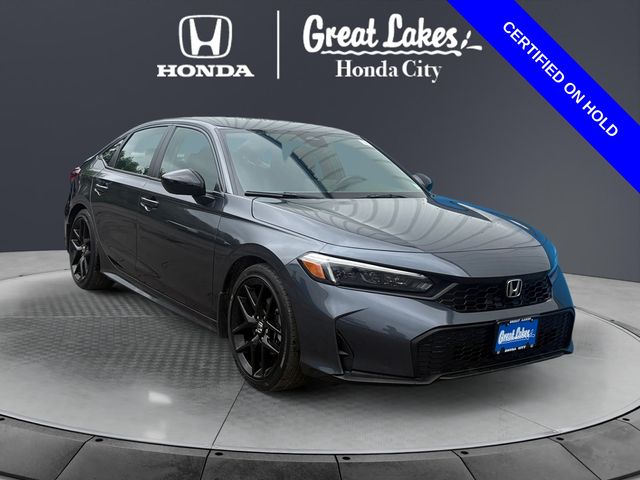 Meteorite Gray Metallic 2025 Honda Civic Sedan Front-Wheel Drive Continuously Variable Transmission