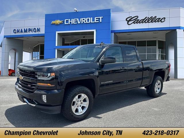 Black 2016 Chevrolet Silverado 1500 LT Double Cab 4WD Pickup Truck Four-Wheel Drive 6-Speed Automatic Overdrive