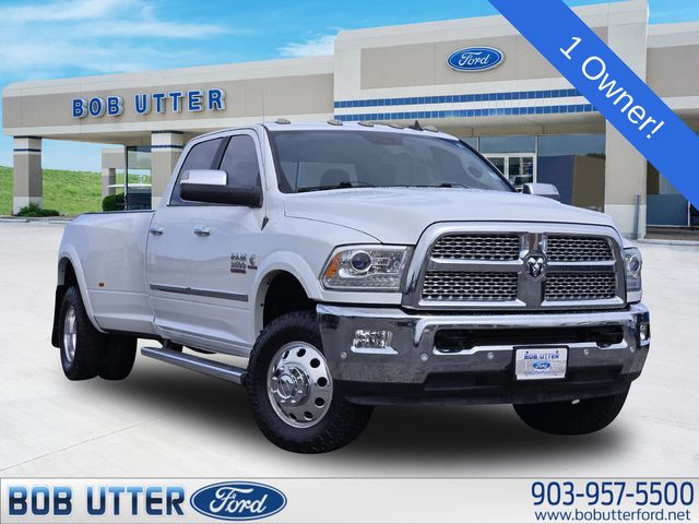 Bright White Clearcoat 2018 RAM 3500 Laramie Crew Cab LB DRW 4WD Pickup Truck Four-Wheel Drive 6-Speed Automatic