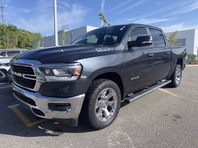 Gray (Maximum Steel Metallic Clearcoat) 2019 RAM 1500 Big Horn Crew Cab 4WD Pickup Truck Four-Wheel Drive 8-Speed Automatic