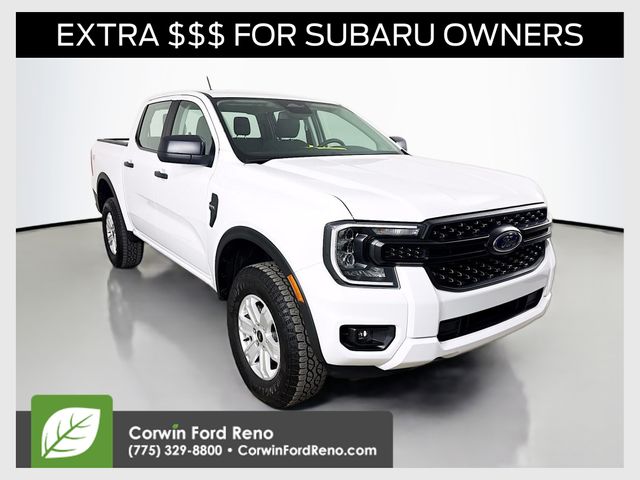 Oxford White 2025 Ford Ranger XL SuperCrew 4WD Pickup Truck Four-Wheel Drive Automatic