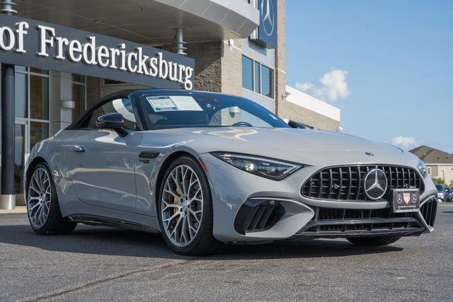 Gray (MANUFAKTUR Alpine Grey Non-Metallic) 2022 Mercedes-Benz SL-Class Convertible All-Wheel Drive 9-Speed Automatic