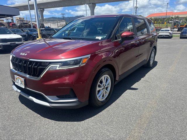 Flare Red 2023 Kia Carnival Minivan Front-Wheel Drive 8-Speed Automatic