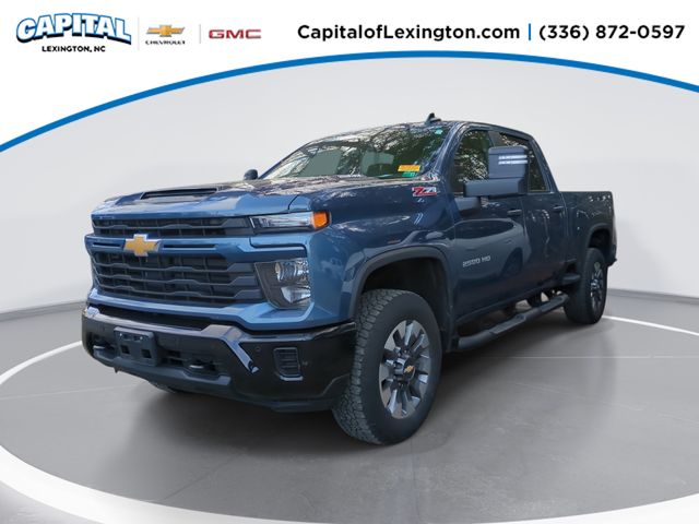 Lakeshore Blue Metallic 2025 Chevrolet Silverado 2500HD Custom Crew Cab 4WD Pickup Truck Four-Wheel Drive Automatic