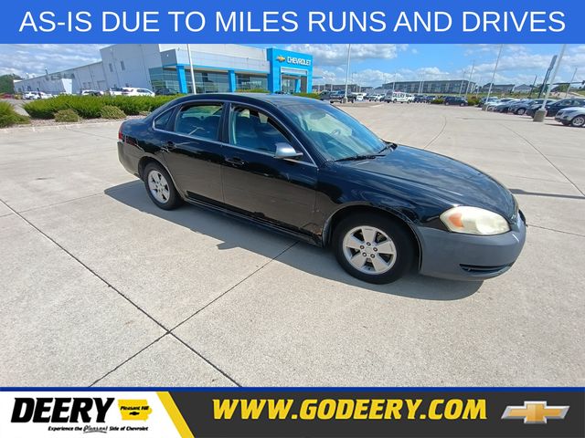 Black 2010 Chevrolet Impala Sedan Front-Wheel Drive 4-Speed Automatic Overdrive