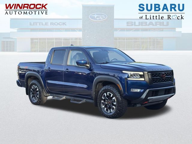 Deep Blue Pearl 2023 Nissan Frontier Pickup Truck Four-Wheel Drive 9-Speed Automatic