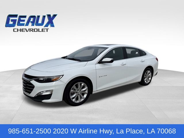 Summit White 2024 Chevrolet Malibu LT with 1LT FWD Sedan Front-Wheel Drive Continuously Variable Transmission
