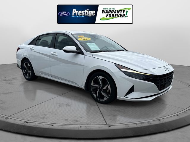 Serenity White Pearl 2023 Hyundai Elantra Sedan Front-Wheel Drive Continuously Variable Transmission