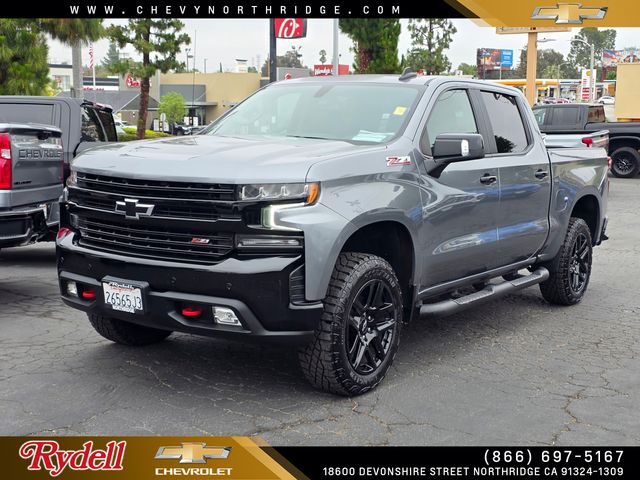 Gray (Steel Metallic) 2021 Chevrolet Silverado 1500 LT Trail Boss Crew Cab 4WD Pickup Truck Four-Wheel Drive Automatic