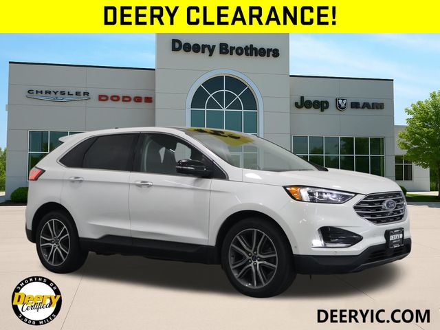 White Metallic 2020 Ford Edge SUV / Crossover All-Wheel Drive 8-Speed Automatic