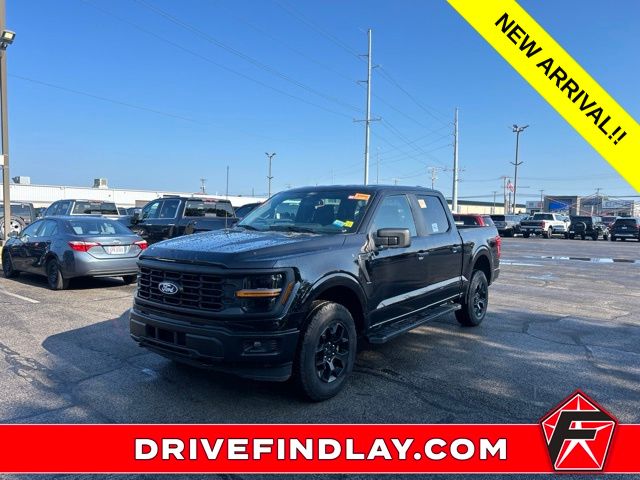 Black 2024 Ford F-150 Pickup Truck Four-Wheel Drive Automatic