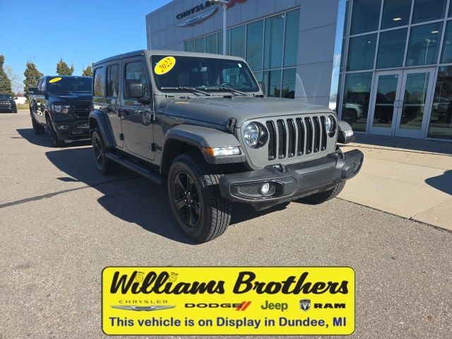 2022 Jeep Wrangler Unlimited Sahara Altitude - Sting-Gray Clearcoat exterior view 3