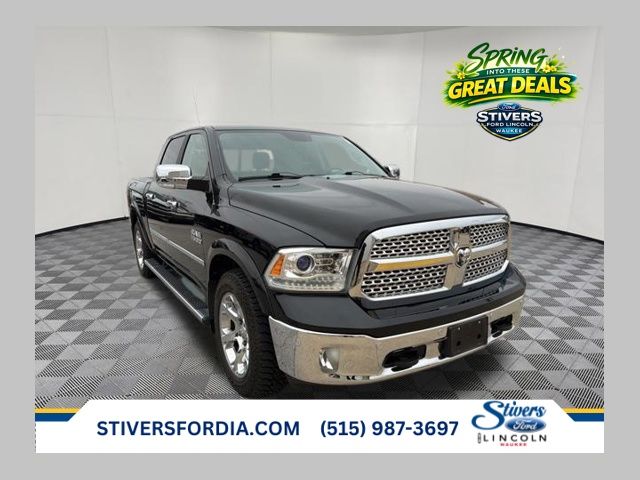 Black Forest Green Pearlcoat 2017 RAM 1500 Laramie Crew Cab 4WD Pickup Truck Four-Wheel Drive 8-Speed Automatic