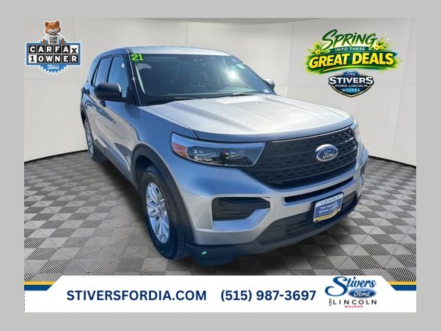 Iconic Silver Metallic 2021 Ford Explorer AWD SUV / Crossover All-Wheel Drive Automatic