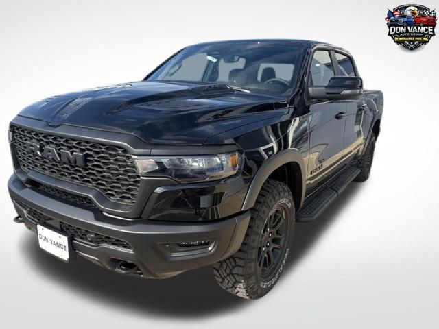Diamond Black Crystal Pearlcoat 2026 RAM 1500 Rebel Crew Cab 4WD Pickup Truck Four-Wheel Drive 8-Speed Automatic