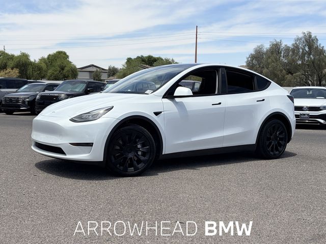 Pearl White Multi-Coat 2022 Tesla Model Y Long Range AWD SUV / Crossover All-Wheel Drive 1-Speed Automatic