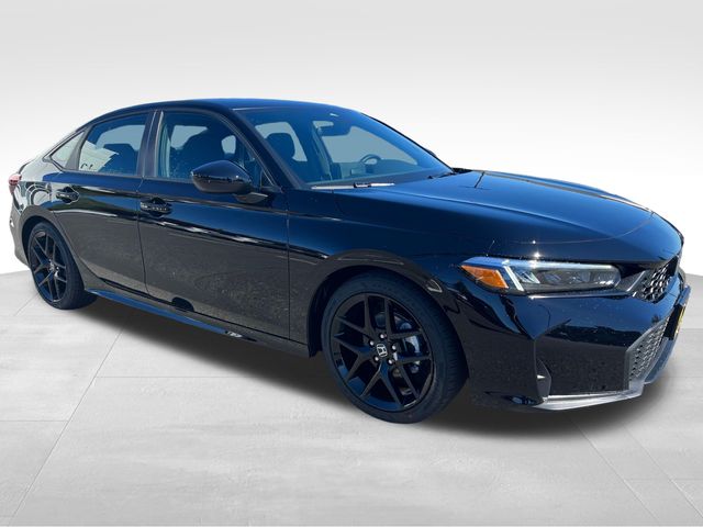 Crystal Black Pearl 2026 Honda Civic Sport FWD Sedan Front-Wheel Drive Continuously Variable Transmission