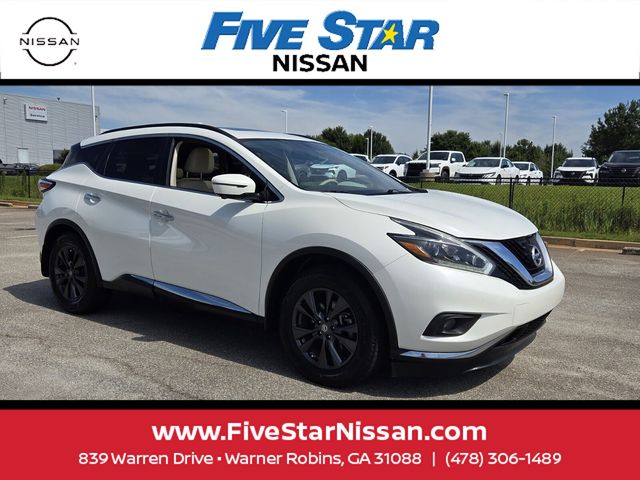Pearl White 2018 Nissan Murano SV FWD SUV / Crossover Front-Wheel Drive Continuously Variable Transmission
