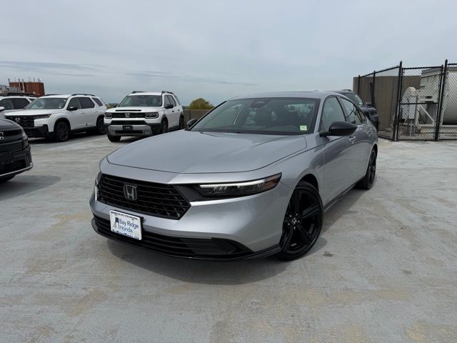 Solar Silver Metallic 2024 Honda Accord Hybrid Sport-L FWD Sedan Front-Wheel Drive Continuously Variable Transmission