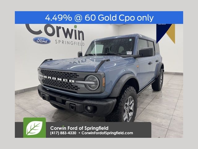 Blue (Azure Gray Metallic Tri-Coat) 2025 Ford Bronco Badlands 4-Door 4WD SUV / Crossover Four-Wheel Drive Automatic