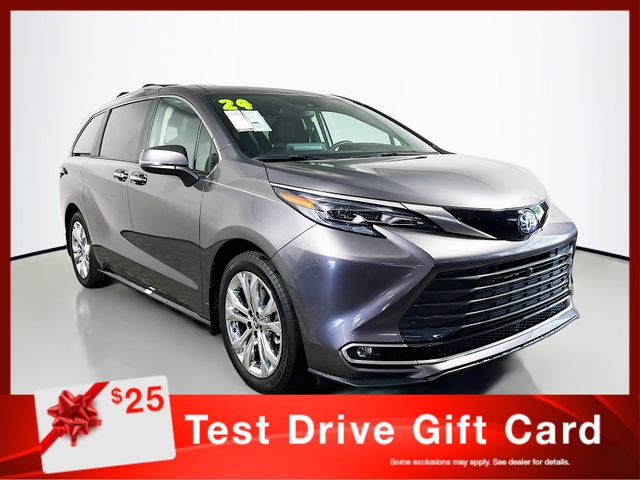 Predawn Gray Mica 2024 Toyota Sienna Platinum 7-Passenger FWD Minivan Front-Wheel Drive Continuously Variable Transmission