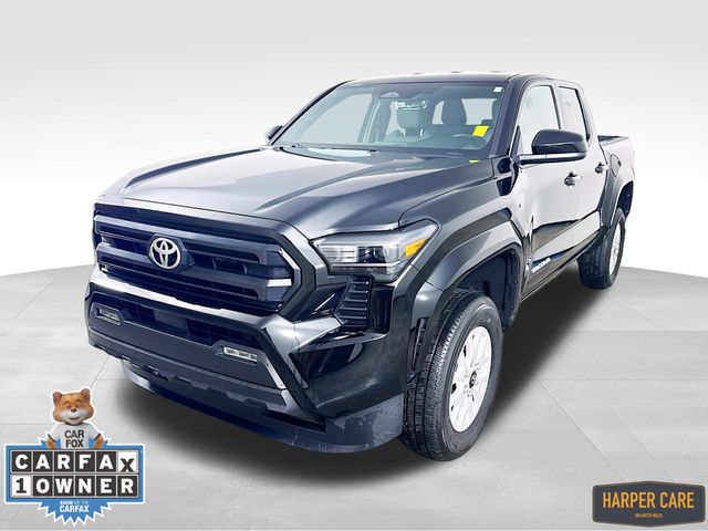 Black 2025 Toyota Tacoma SR5 Double Cab 4WD Pickup Truck Four-Wheel Drive 8-Speed Automatic
