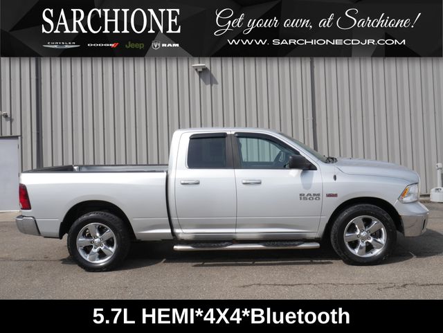 Bright Silver Metallic Clearcoat 2015 RAM 1500 Big Horn Quad Cab 4WD Pickup Truck Four-Wheel Drive 8-Speed Automatic