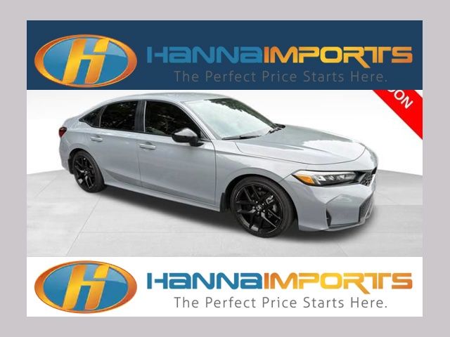 Gray 2025 Honda Civic Sedan Front-Wheel Drive Continuously Variable Transmission
