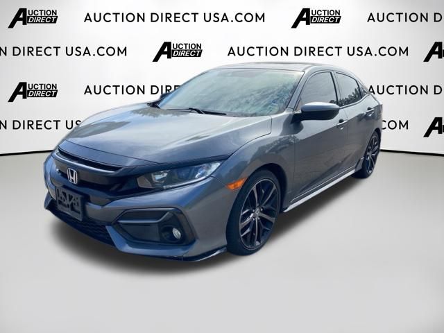 Gray 2021 Honda Civic Hatchback Sport FWD Hatchback Front-Wheel Drive Continuously Variable Transmission