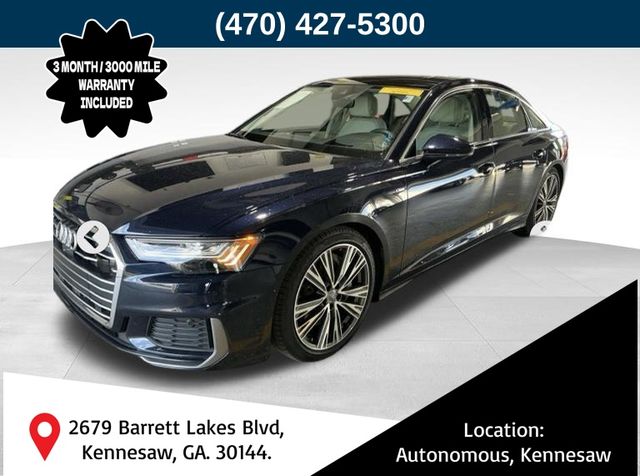 Blue Metallic 2019 Audi A6 55 TFSI quattro Prestige Sedan AWD Sedan All-Wheel Drive 7-Speed Automatic