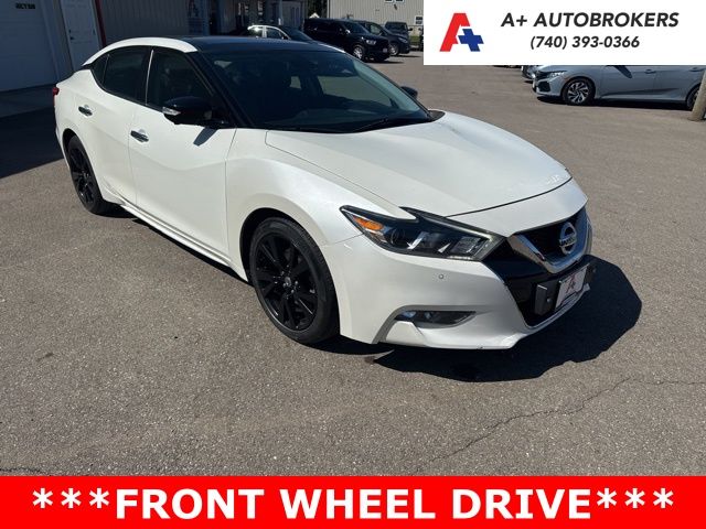 White 2017 Nissan Maxima Platinum FWD Sedan Front-Wheel Drive Continuously Variable Transmission