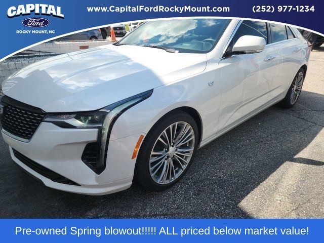 Crystal White Tricoat 2020 Cadillac CT4 Sedan Rear-Wheel Drive 8-Speed Automatic
