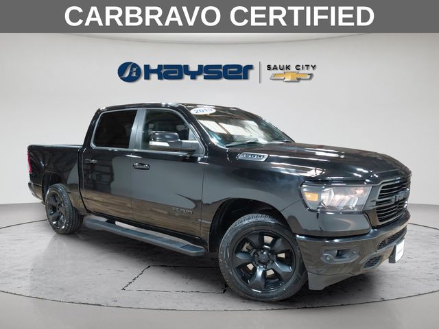 Diamond Black Crystal Pearlcoat 2019 RAM 1500 Pickup Truck Four-Wheel Drive 8-Speed Automatic