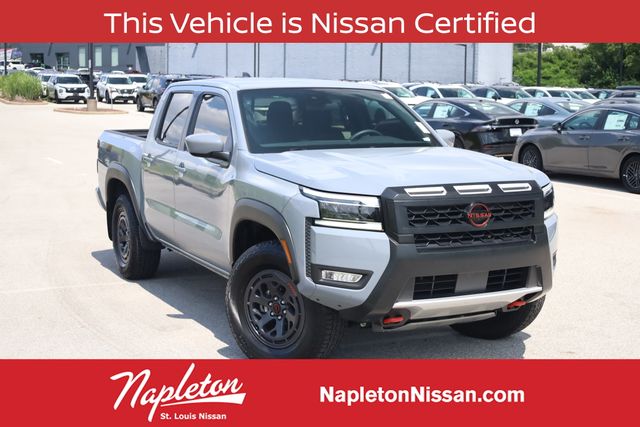 Boulder Gray Pearl 2025 Nissan Frontier Pickup Truck Four-Wheel Drive 9-Speed Automatic Overdrive