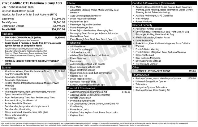2025 Cadillac CT5 Premium Luxury RWD