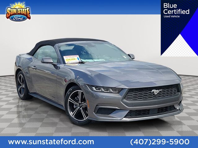 Gray Metallic 2024 Ford Mustang Convertible Rear-Wheel Drive Automatic