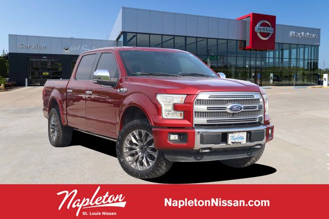 Ruby Red Metallic 2016 Ford F-150 Platinum SuperCrew 4WD Pickup Truck Four-Wheel Drive 6-Speed Automatic