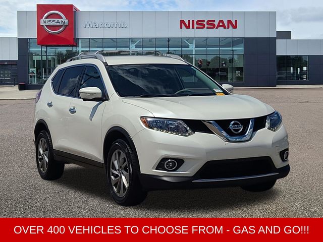 Pearl White 2015 Nissan Rogue SUV / Crossover All-Wheel Drive Continuously Variable Transmission
