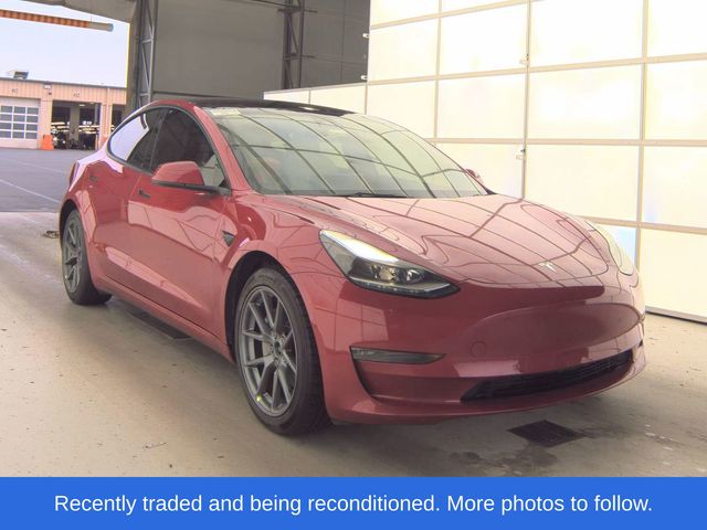 Red Multi-Coat 2022 Tesla Model 3 Sedan All-Wheel Drive 1-Speed Automatic