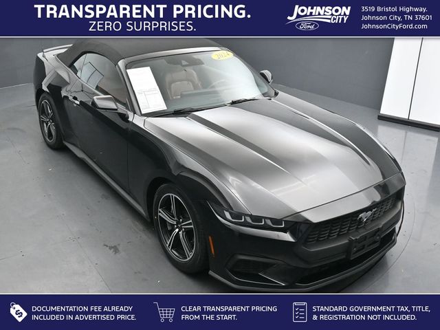 Shadow Black 2024 Ford Mustang EcoBoost Premium Convertible RWD Convertible Rear-Wheel Drive Automatic