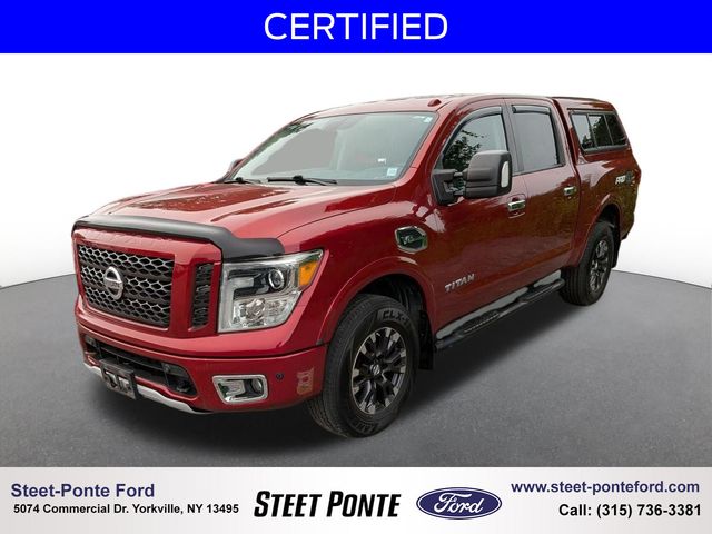 Cayenne Red 2017 Nissan Titan Pickup Truck Four-Wheel Drive 7-Speed Automatic
