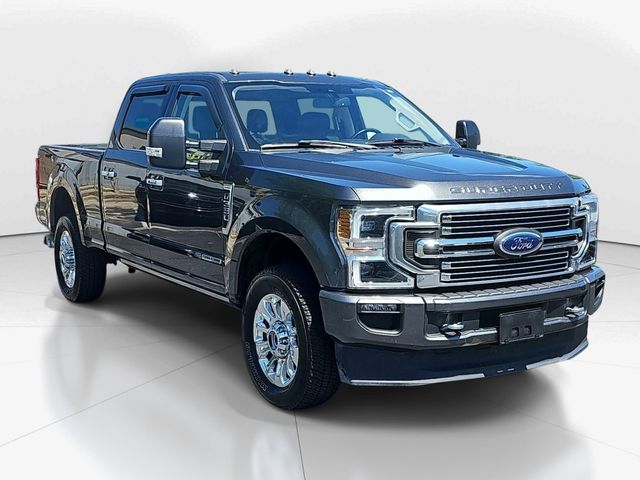 Gray 2020 Ford F-350 Super Duty Limited Crew Cab 4WD Pickup Truck Four-Wheel Drive Automatic
