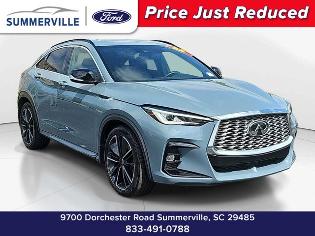 Gray 2022 INFINITI QX55 Luxe AWD SUV / Crossover All-Wheel Drive Continuously Variable Transmission