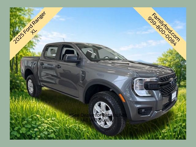 Carbonized Gray Metallic 2025 Ford Ranger XL SuperCrew 4WD Pickup Truck Four-Wheel Drive Automatic