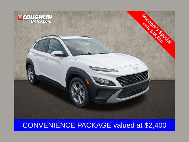 Lunar White 2023 Hyundai Kona SUV / Crossover Front-Wheel Drive Continuously Variable Transmission