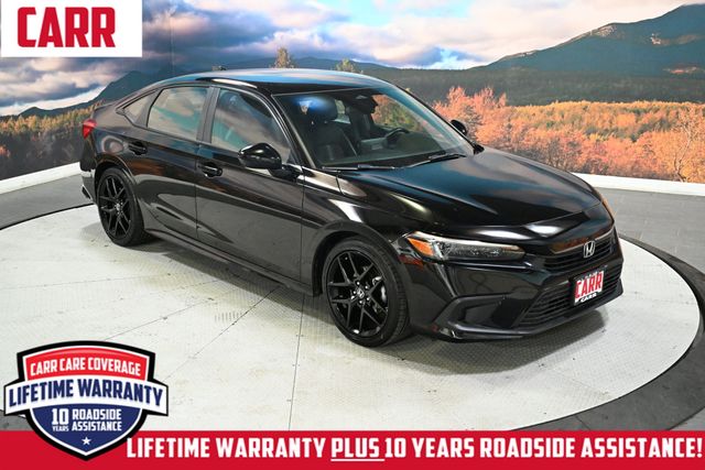 Crystal Black Pearl 2024 Honda Civic Sedan Front-Wheel Drive Continuously Variable Transmission