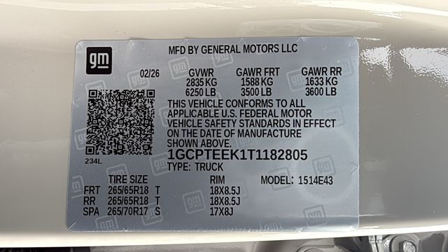 new 2026 Chevrolet Colorado car, priced at $42,595