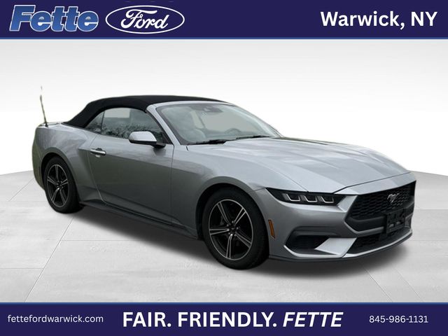 Iconic Silver Metallic 2024 Ford Mustang Convertible Rear-Wheel Drive Automatic